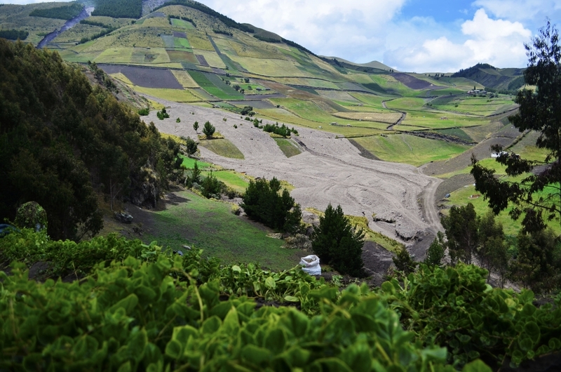Landslide Damages, destroyed crop lands