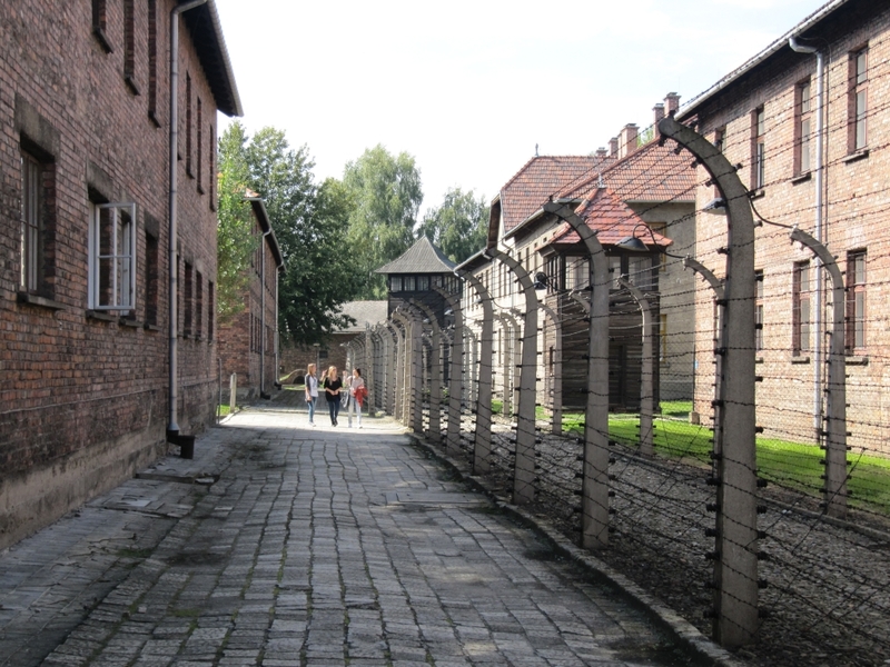 Auschwitz First Camp, baracks and fence